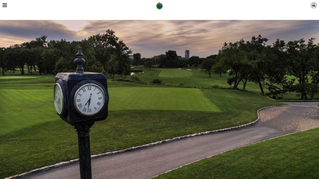 screenshot of the Butler National Golf Course homepage
