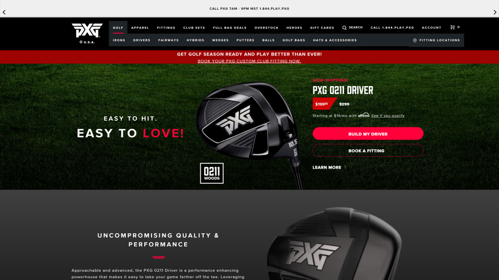 screenshot of the PXG 0211 Driver homepage