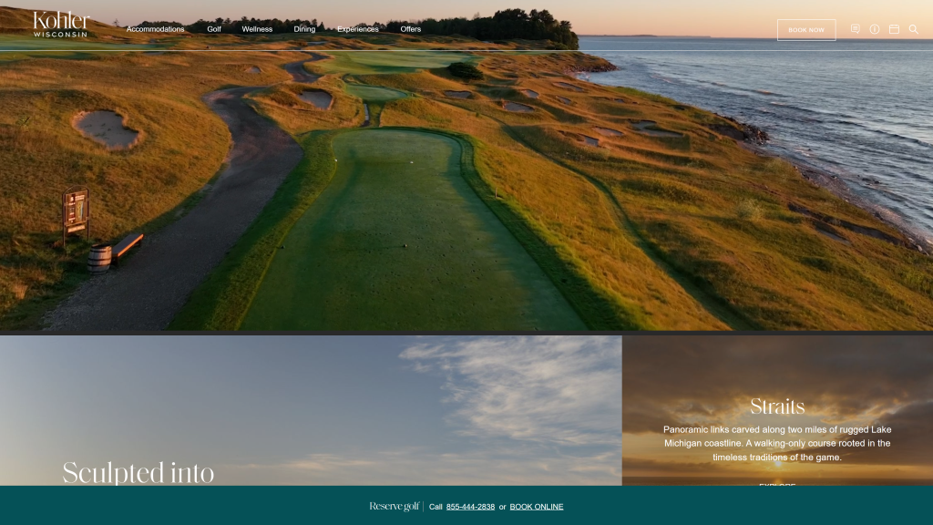 screenshot image of Whistling Straits  homepage best golf courses in the us