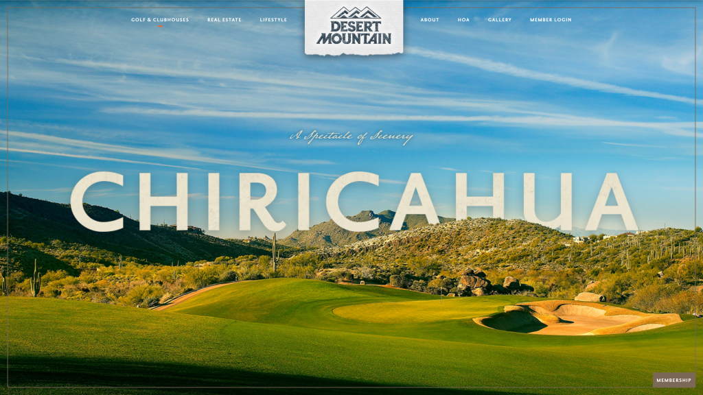 screenshot of the Desert Mountain Club: Chiricahua Course best golf course in arizona homepage