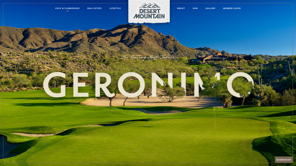screenshot of the Desert Mountain Club: Geronimo Course homepage