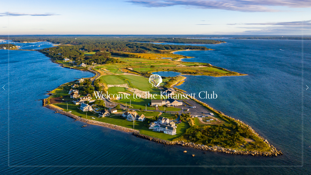 screenshot of the The Kittansett Club nicest golf courses in massachusetts homepage