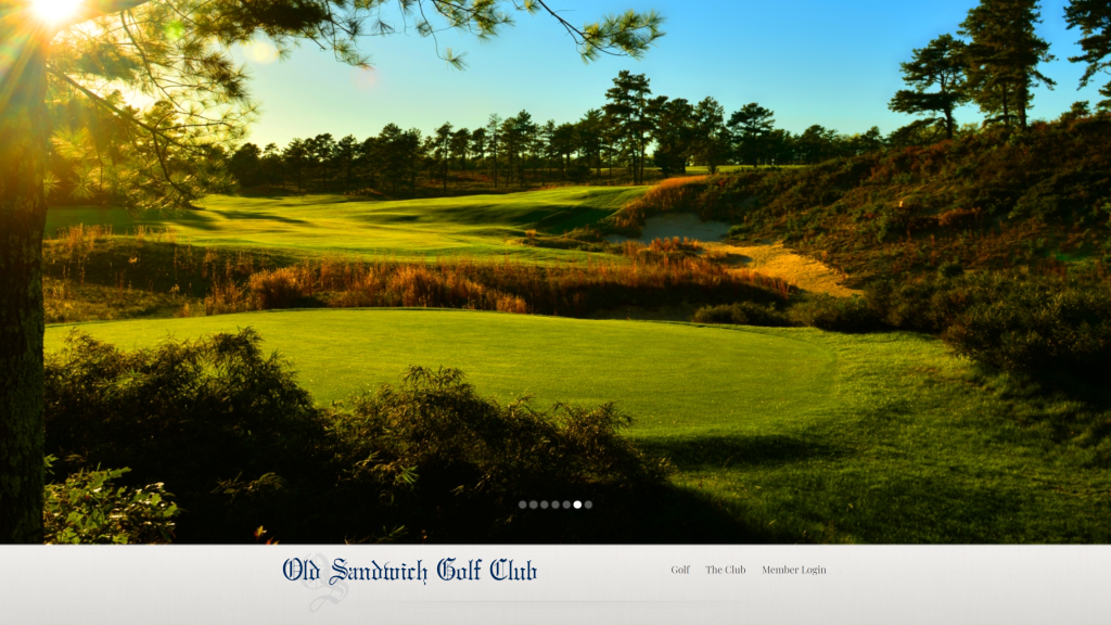 screenshot of the Old Sandwich Golf Club homepage