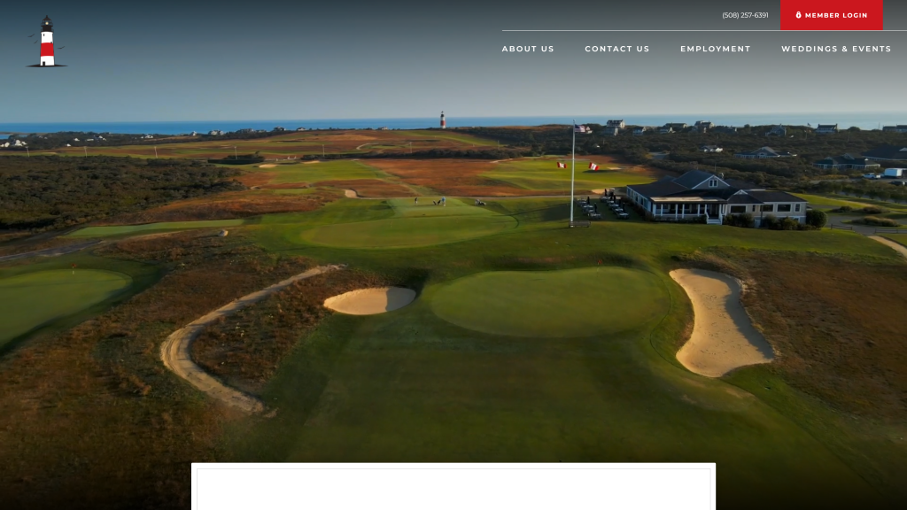 screenshot of the Sankaty Head Golf Club homepage