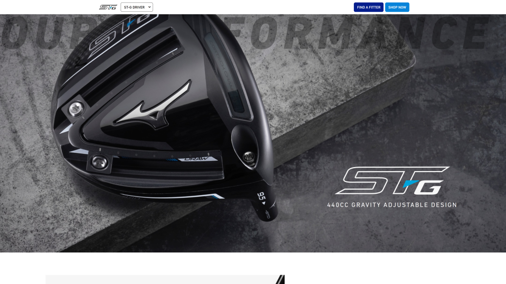 screenshot of the Mizuno ST-G Driver best golf driver for mid handicappers homepage