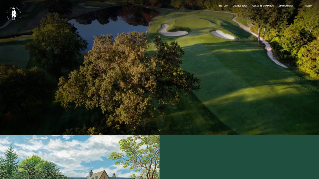 screenshot of the Quaker Ridge Golf Club best golf courses in New York. homepage