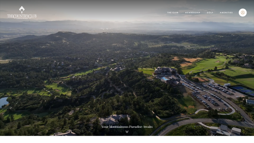 screenshot of the The Country Club At Castle Pines homepage