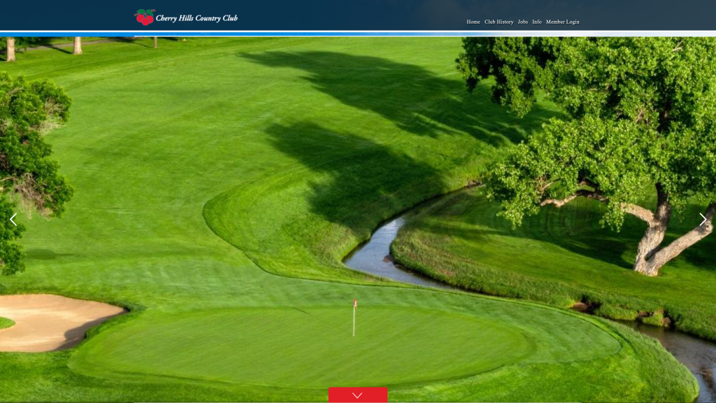 screenshot of the Cherry Hills Country Club homepage