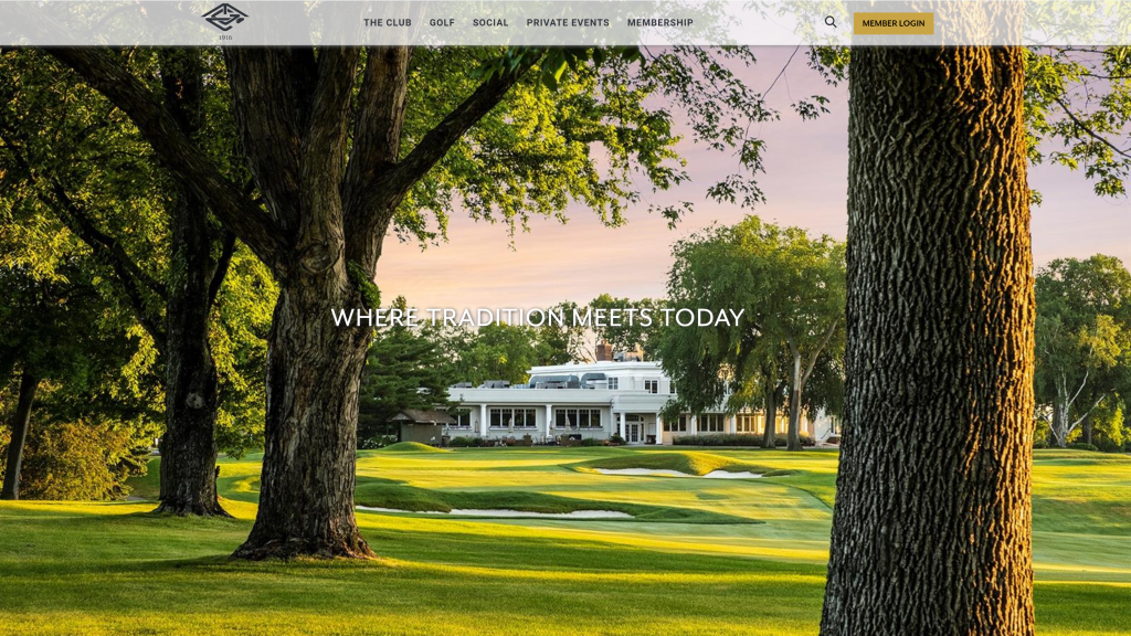 screenshot of the minneapolis golf club best public golf courses in minneapolis homepage