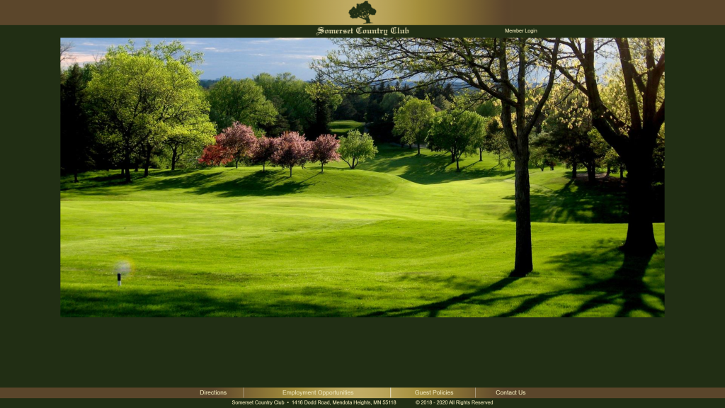 screenshot of the somerset country club best public golf courses in minneapolis homepage