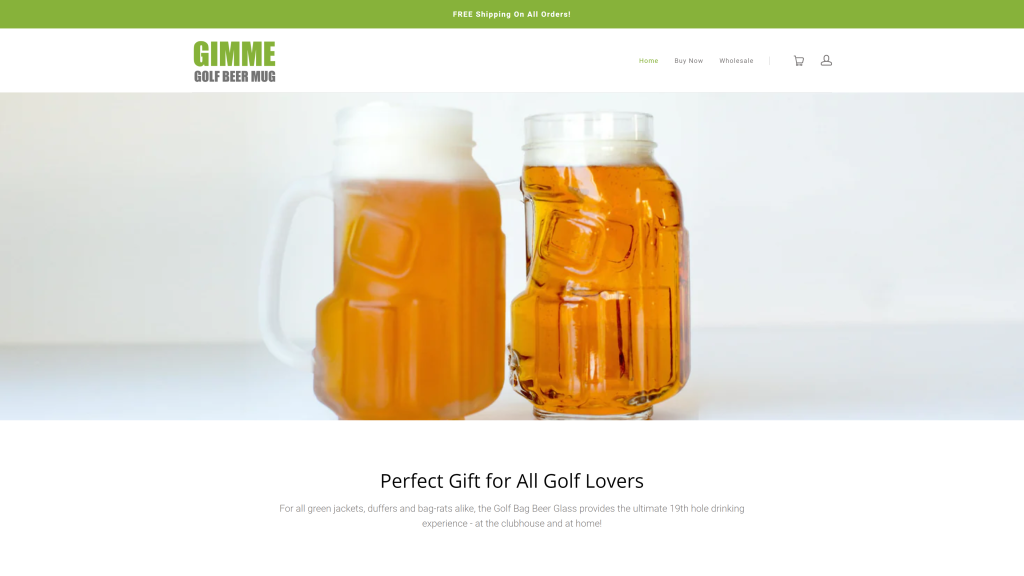 screenshot of the Personalized Golf club glass beer mug  funny golf gift  homepafe