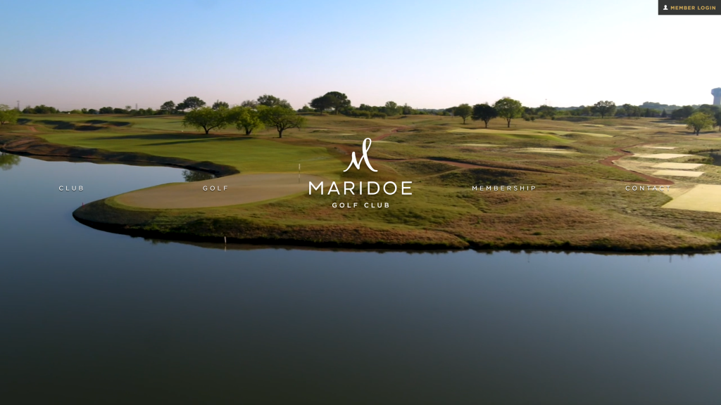 screenshot of the Maridoe Golf Club best golf courses in texas homepage