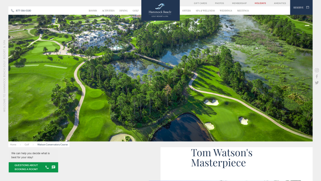 screenshot of the Hammock Beach Golf Resort & Spa: Conservatory Course 
 best golf courses in florida homepage
