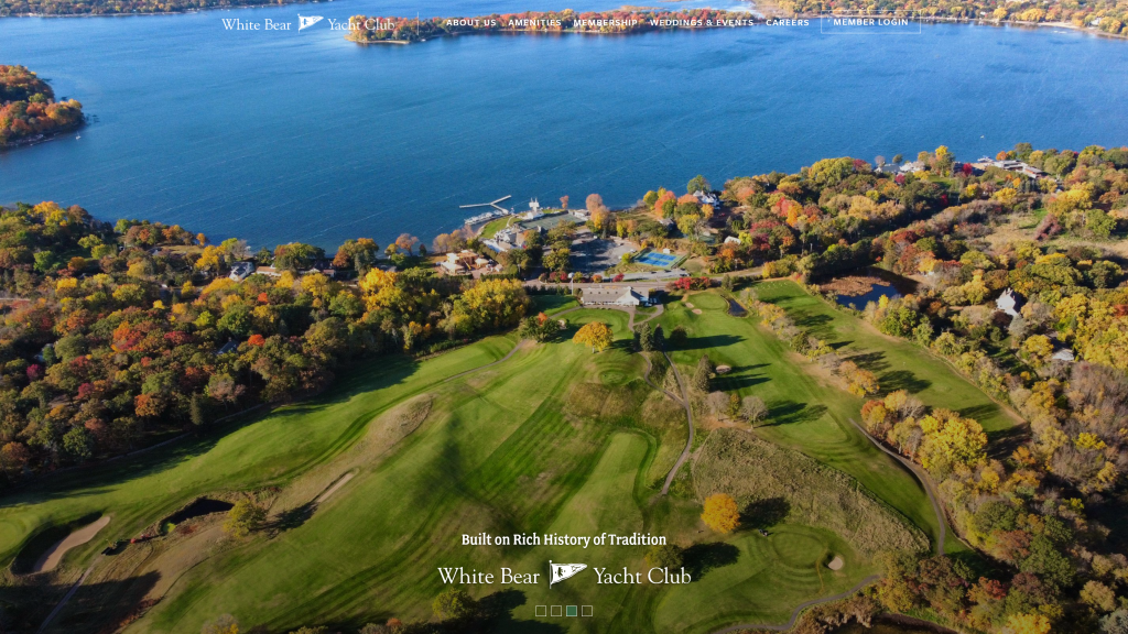 screenshot of the White Bear Yacht Club nicest golf courses in minnesota homepage