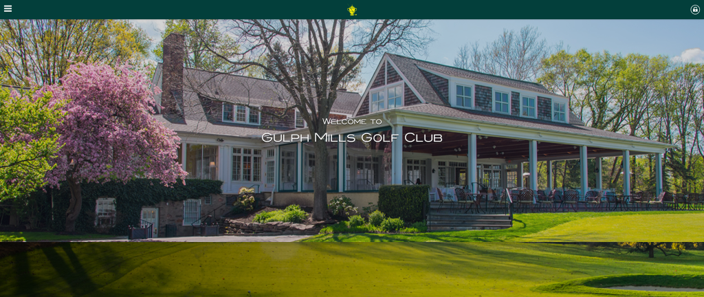 screenshot of the Gulph Mills Golf Club pennsylvania golf courses homepage