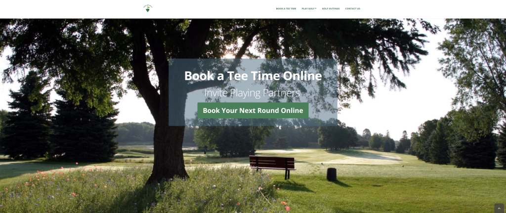 screenshot of the Gem Lake Hills Public Golf Course homepage