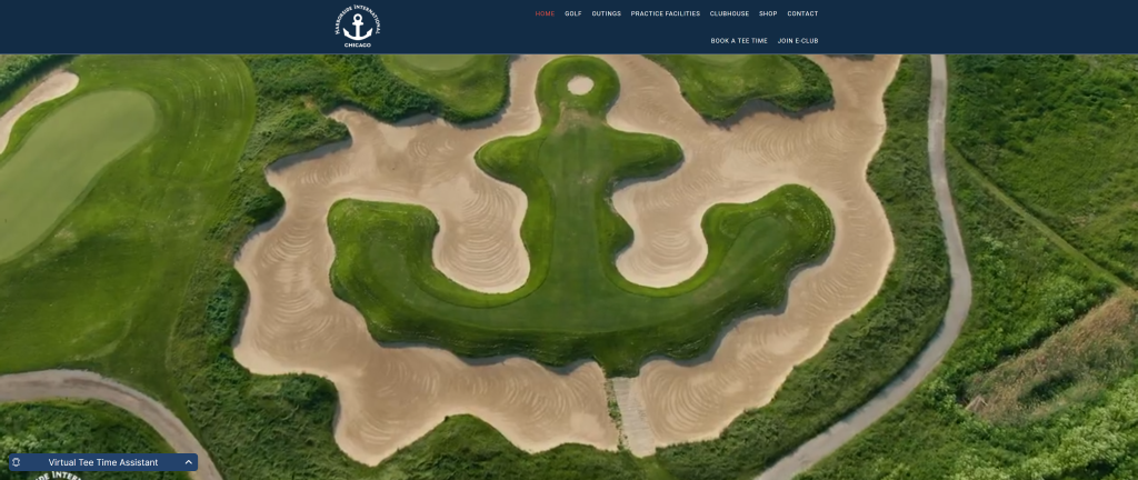 screenshot of the  Harborside International Golf Center best public golf courses in chicago homepage