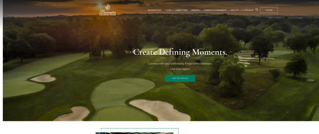 screenshot of the Lancaster Country Club: Meadow Creek/Dogwood homepage