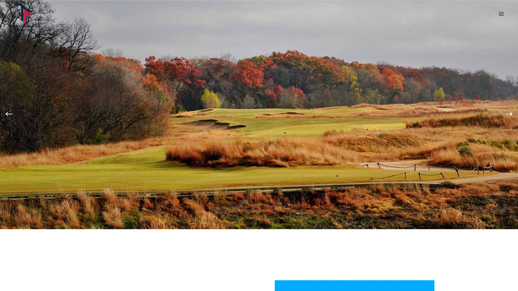 screenshot of the Trinity Forest Golf Club homepage