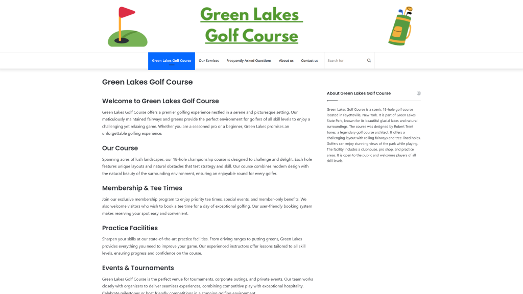 screenshot image of Green Lakes  best public golf courses in New York State Park Golf Course 