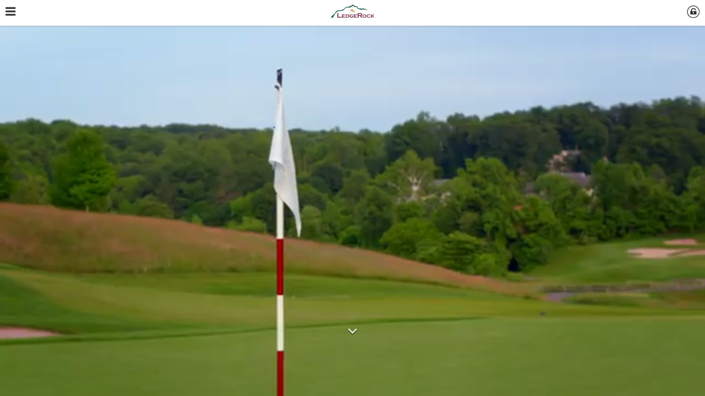 screenshot of the Leder Rock Golf nicest golf courses in PA homepage