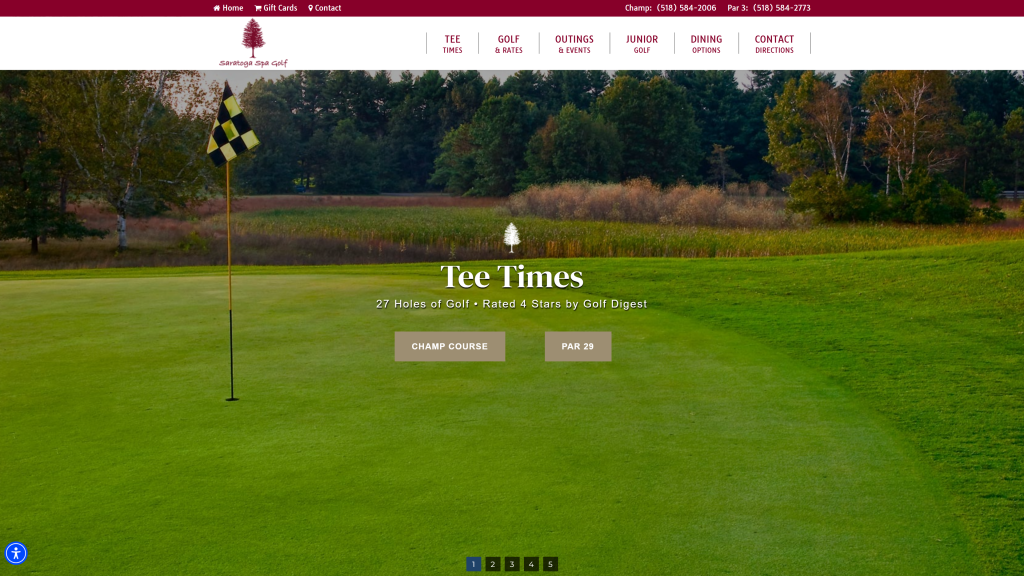 screenshot image of Saratoga Spa Golf Course