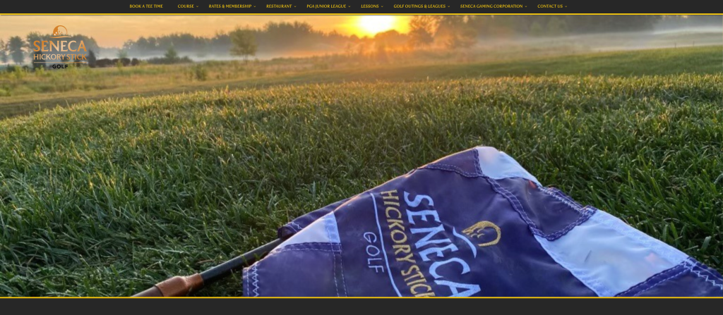 screenshot of the Seneca Hickory Stick Golf Course best public golf courses in new york homepage