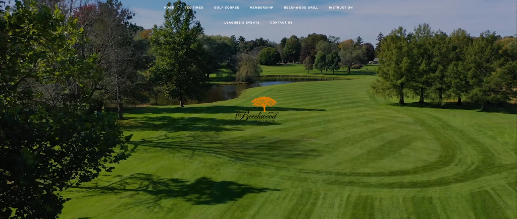 screenshot of the Beechwood Golf Course best public golf courses in indiana homepage