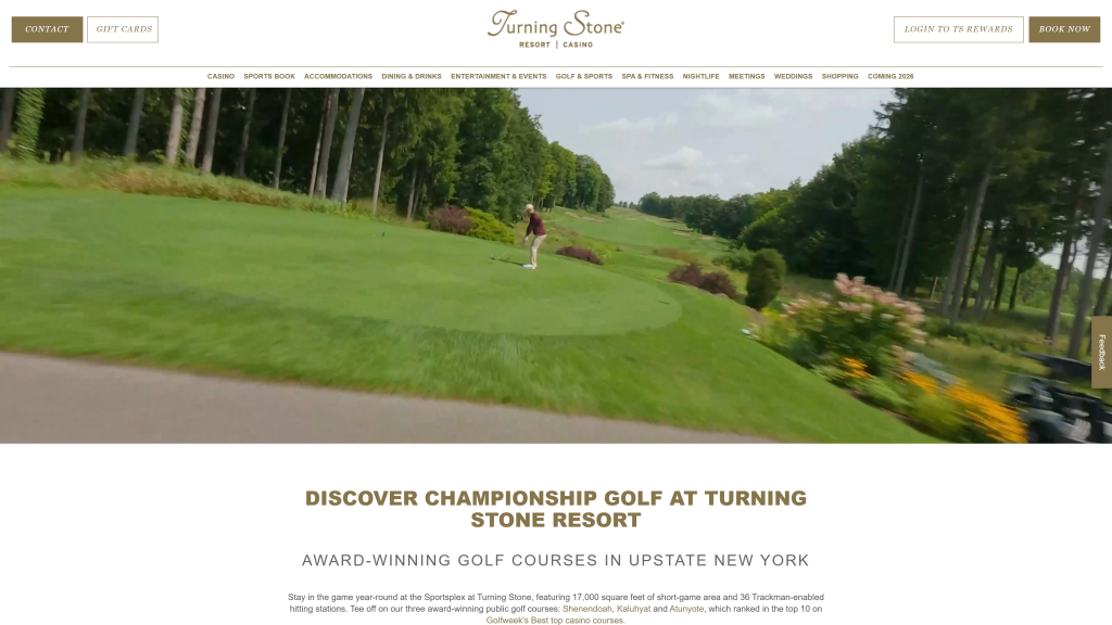 screenshot image of Turning Stone Resort