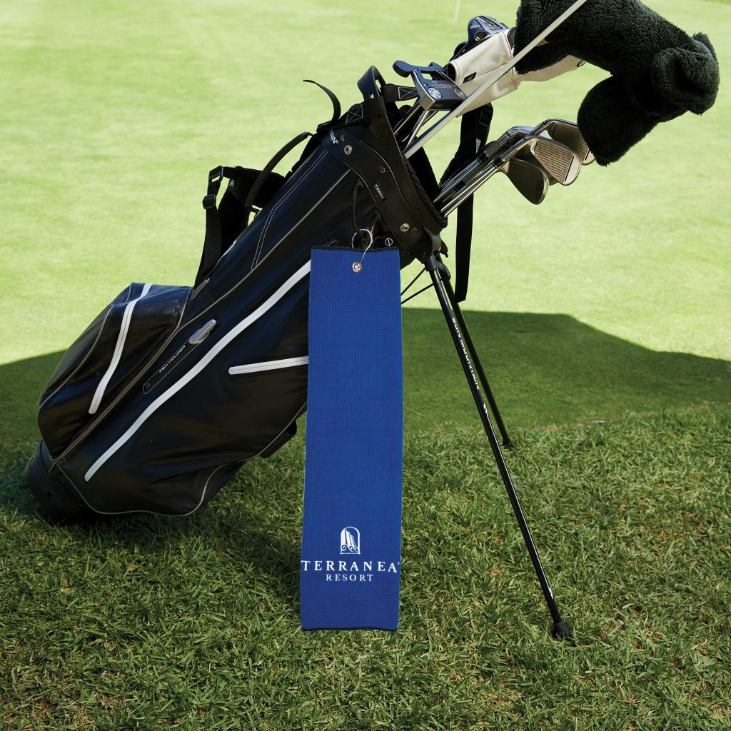 image of a customized Golf towel personalized golf gifts