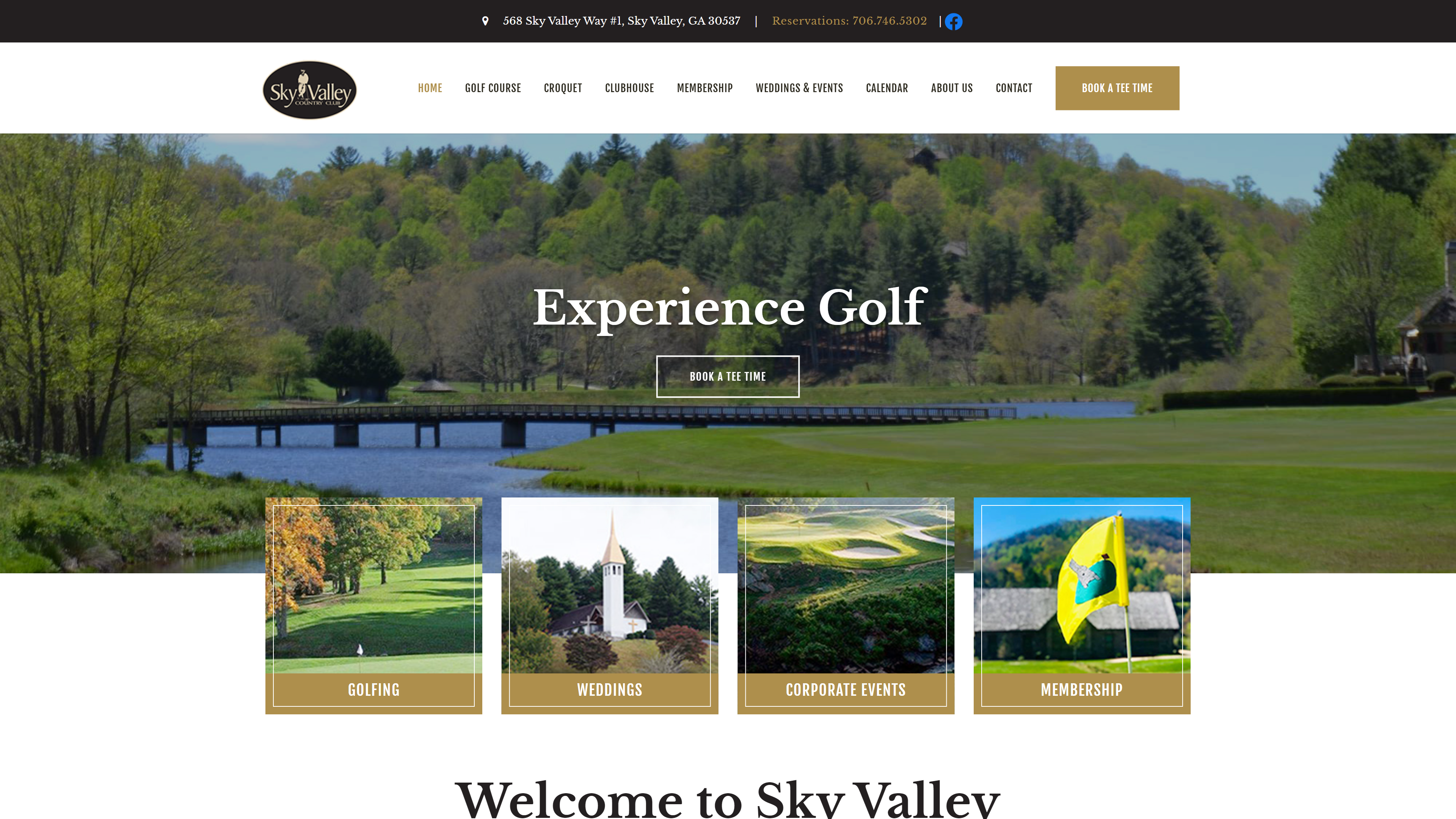 Sky Valley Country Club mountain golf course view