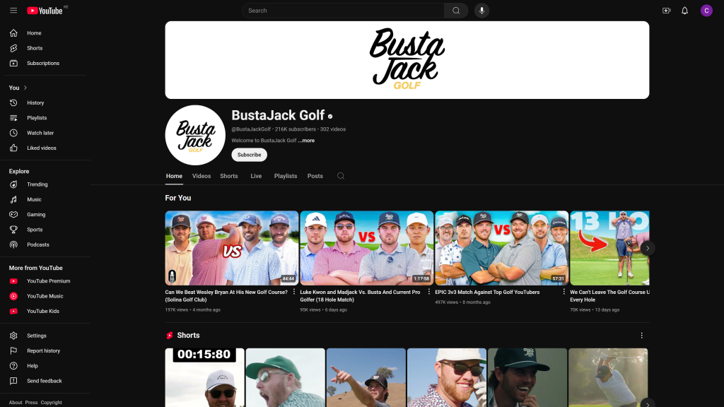 screenshot of the BustaJack homepage