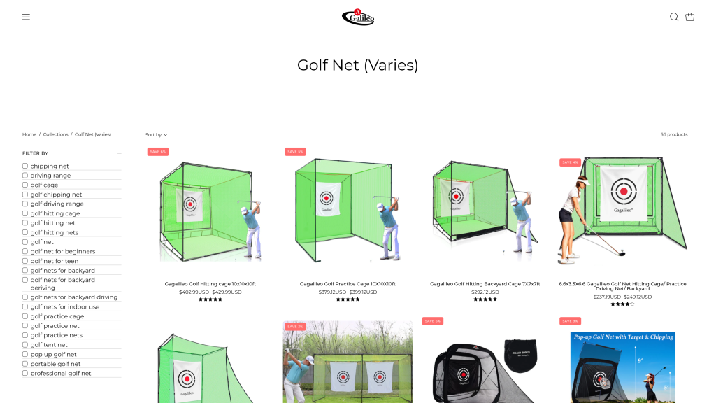 screenshot image of Gagalileo Golf Net homepage