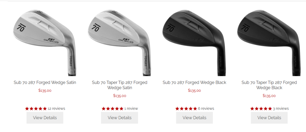 image of 287 forged Sub 70 Golf review
