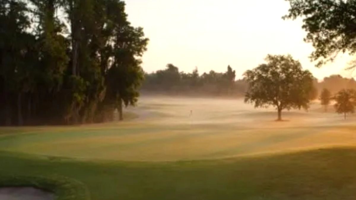 Morning mist over a fairway at historic Dubsdread Golf Course in Orlando
