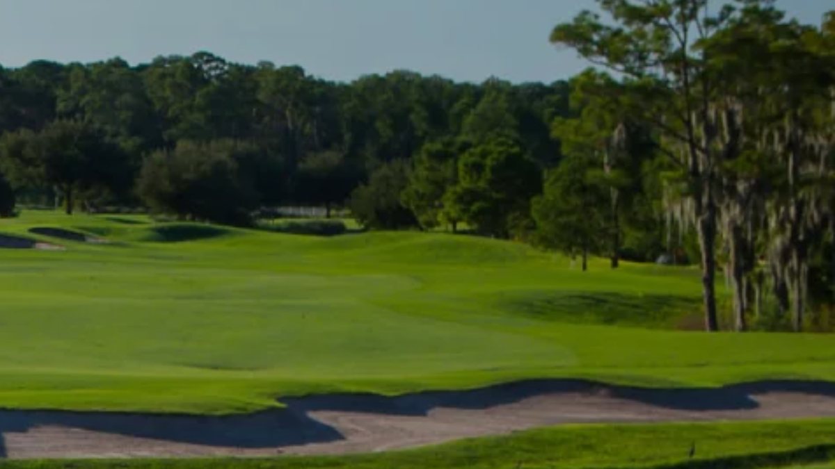 Fairway and long bunker at Eagle Creek Golf Club in Lake Nona, one of the best golf courses in Orlando